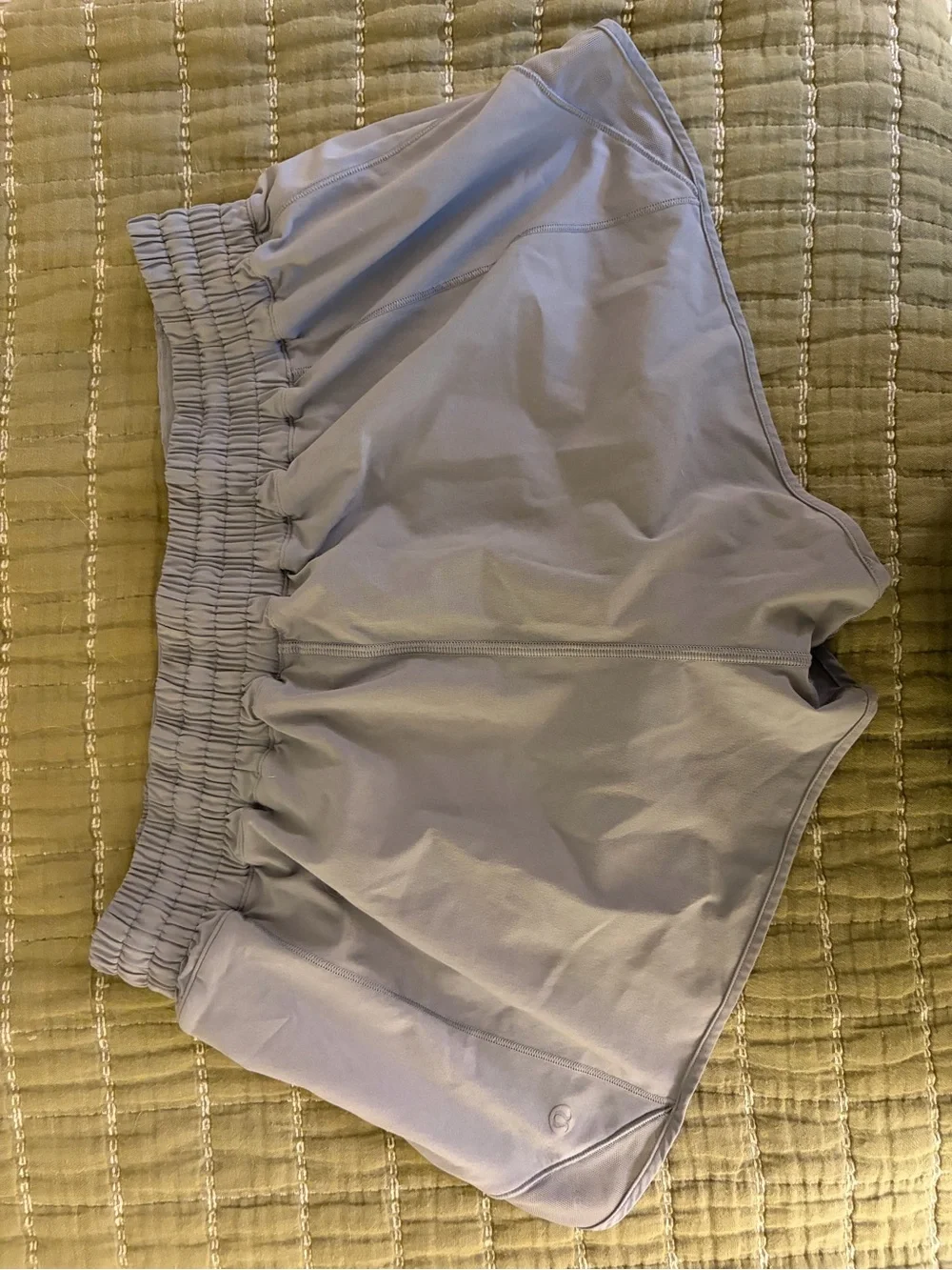 lululemon athletica light grey workout shorts